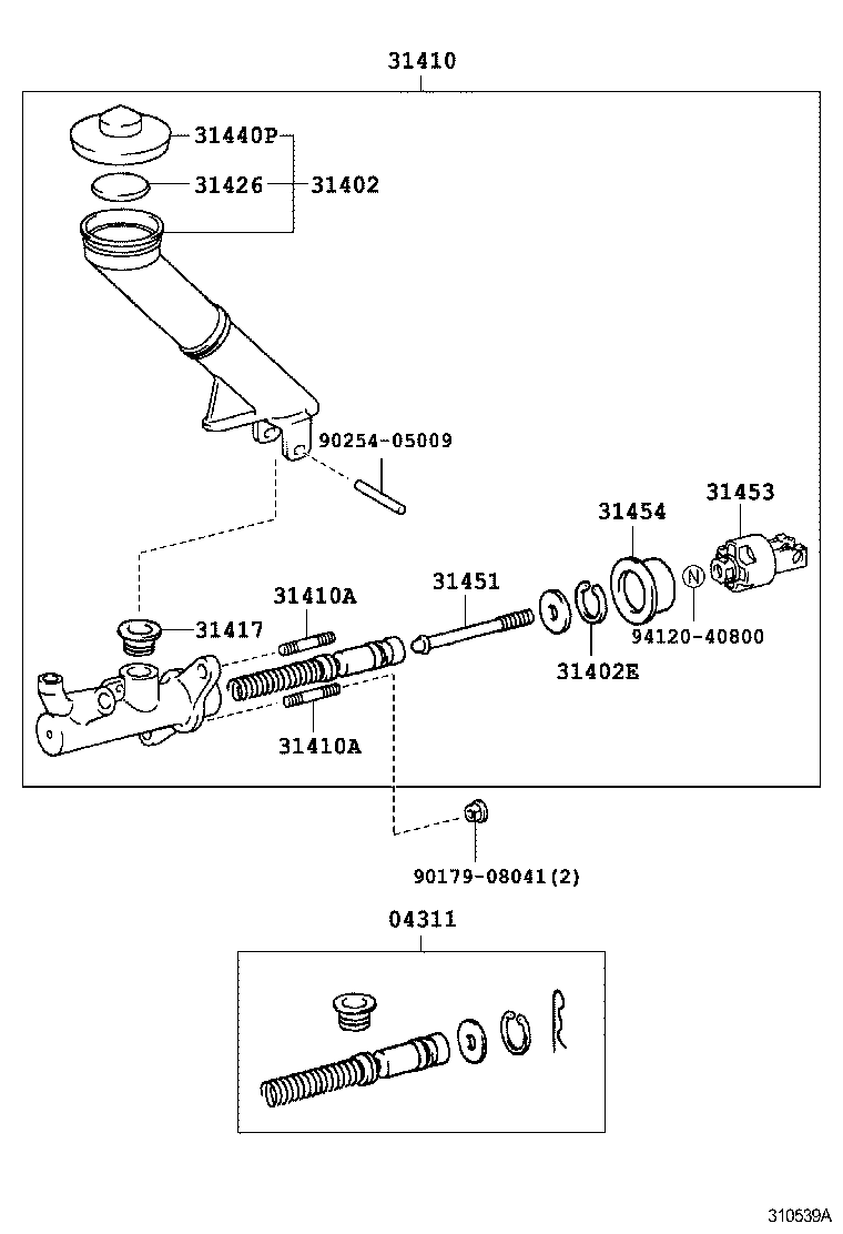 31402-53010 RESERVOIR SUB-ASSY, CLUTCH MASTER CYLINDER product image