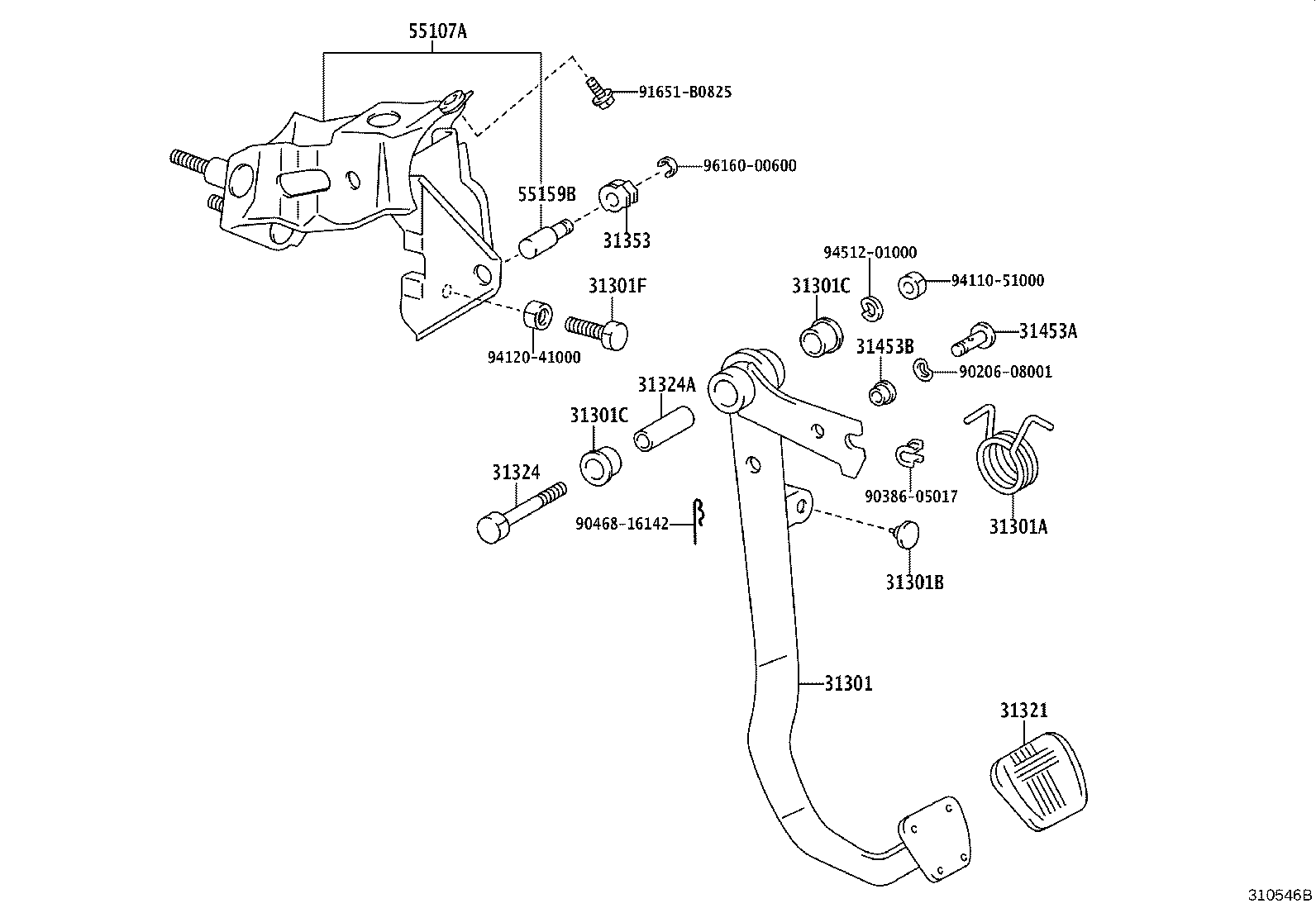 31481-43011 TUBE, CLUTCH RELEASE CYLINDER TO FLEXIBLE HOSE product image