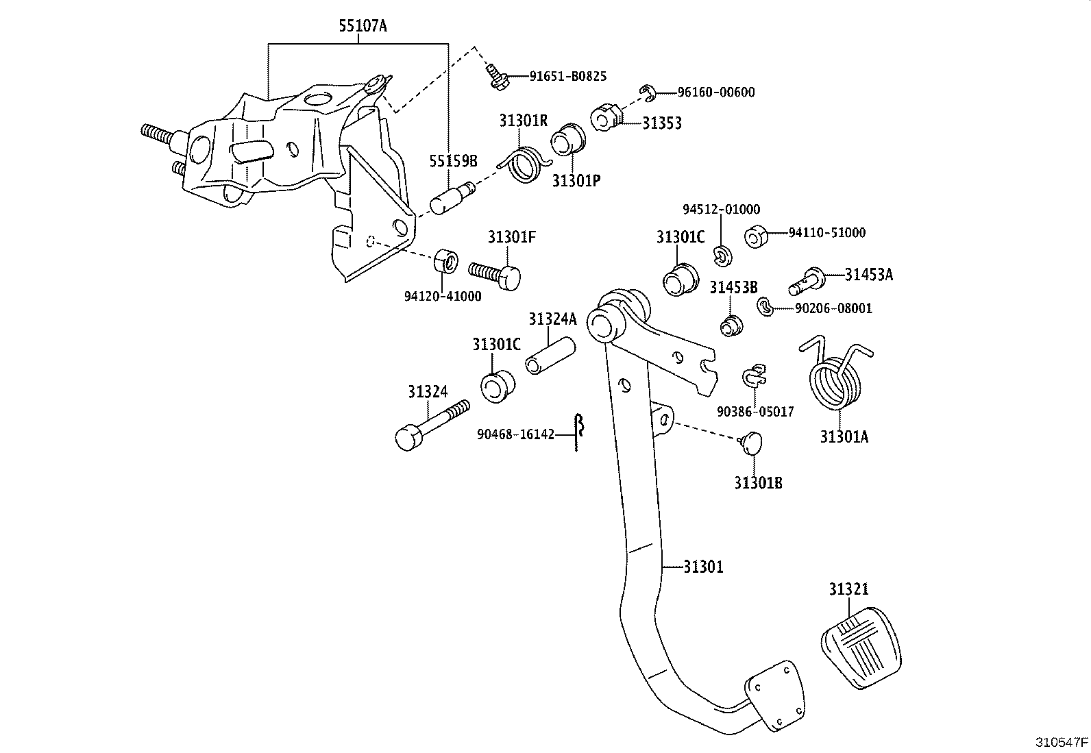 31481-43011 TUBE, CLUTCH RELEASE CYLINDER TO FLEXIBLE HOSE product image