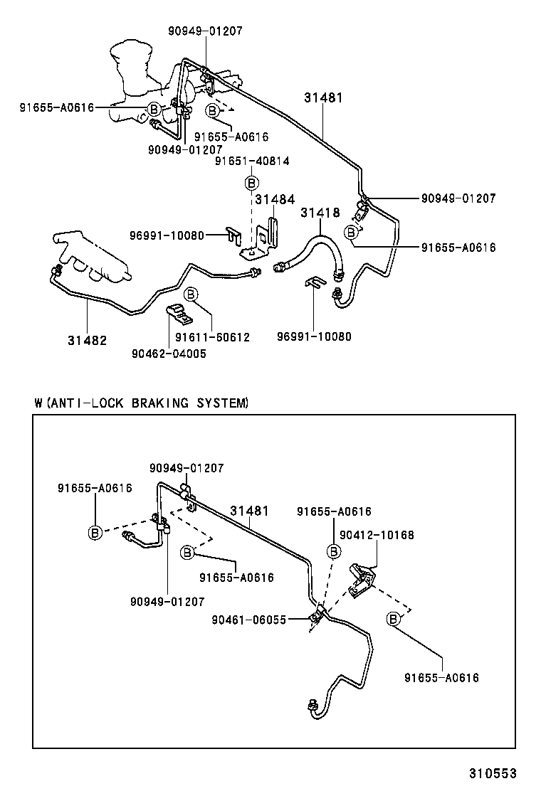31481-10080 TUBE, CLUTCH MASTER CYLINDER TO FLEXIBLE HOSE product image