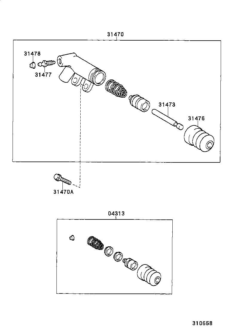 04313-35060 CYLINDER KIT, CLUTCH RELEASE product image