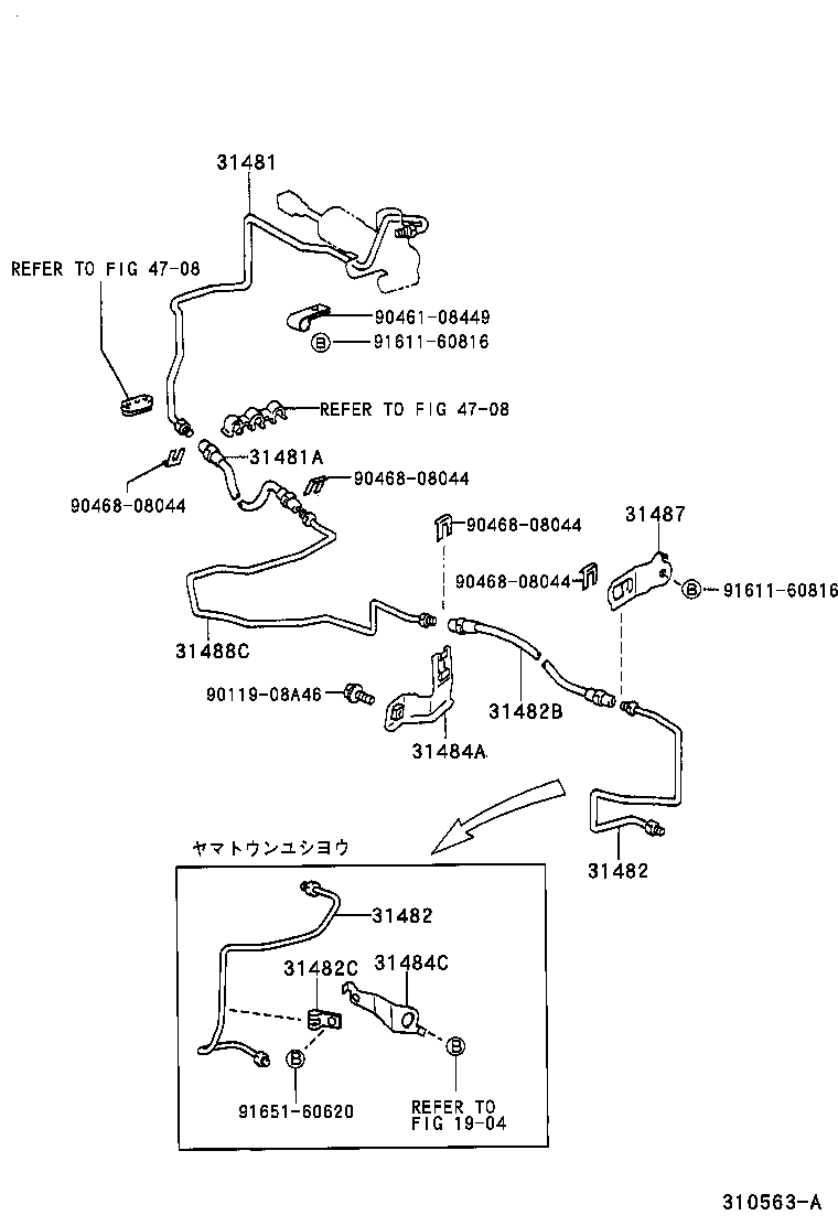 31489-37020 TUBE, TUBE CONNECTOR TO FLEXIBLE HOSE product image