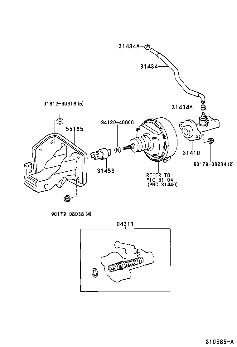 31434-37120 TUBE, CLUTCH RESERVOIR product image