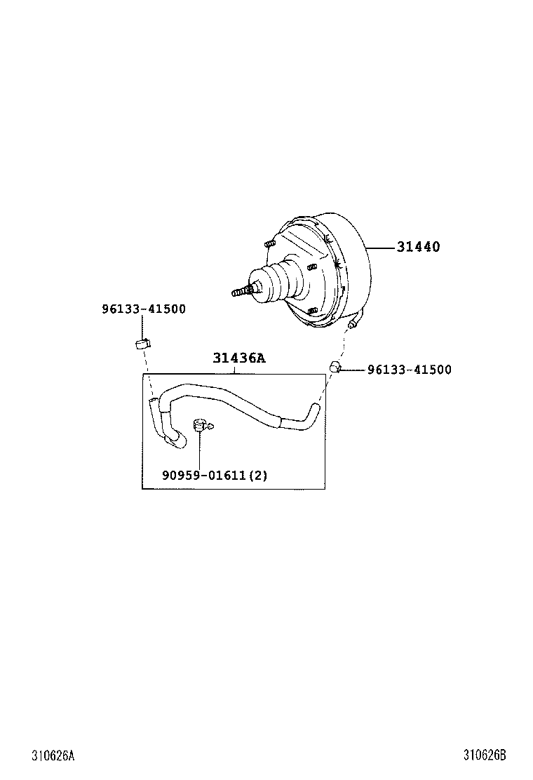 31440-37040 BOOSTER ASSY, CLUTCH W/AIR CLEANER product image