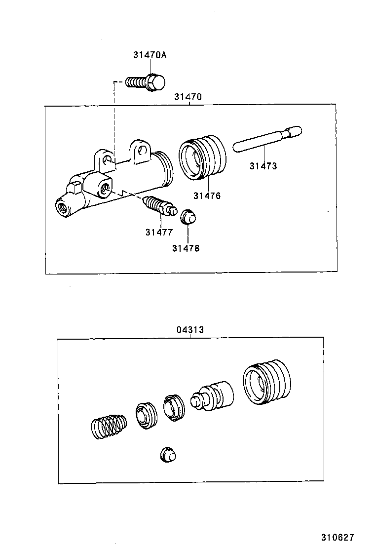 31470-35150 CYLINDER ASSY, CLUTCH RELEASE product image