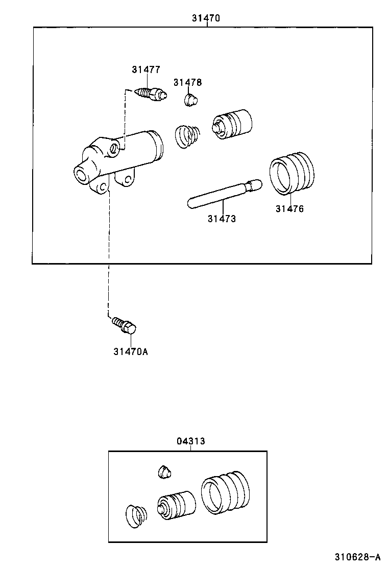 04313-37040 CYLINDER KIT, CLUTCH RELEASE product image
