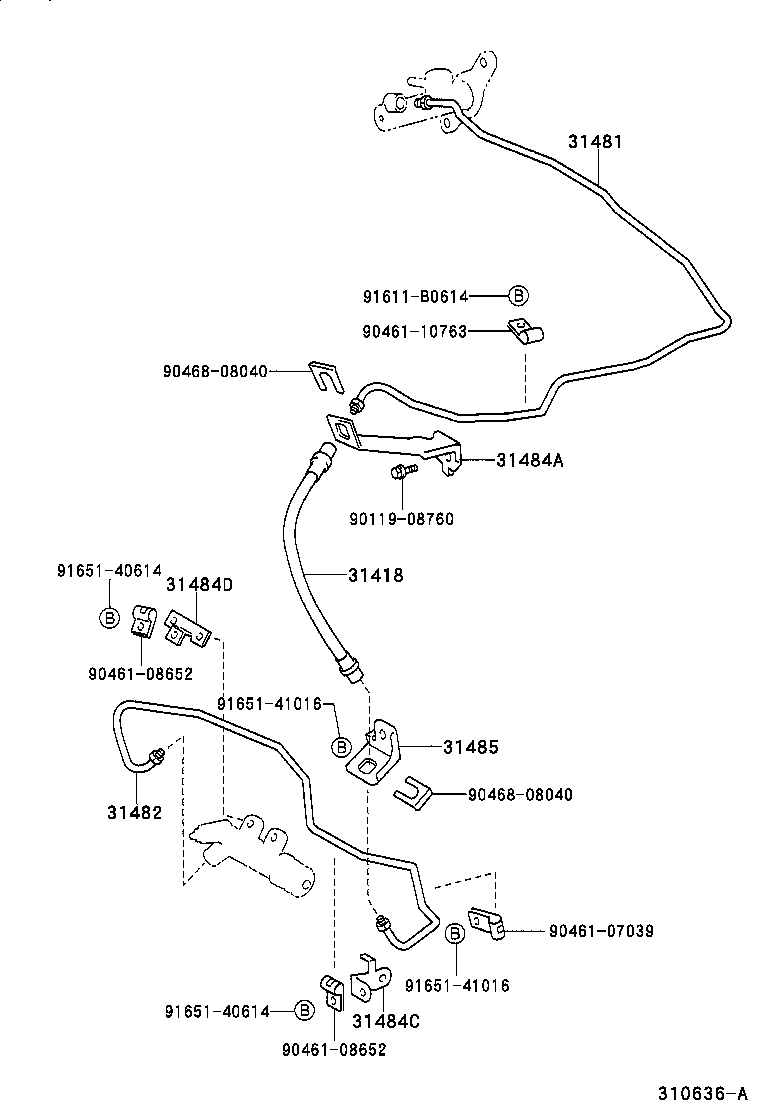31301-20500 PEDAL SUB-ASSY, CLUTCH product image