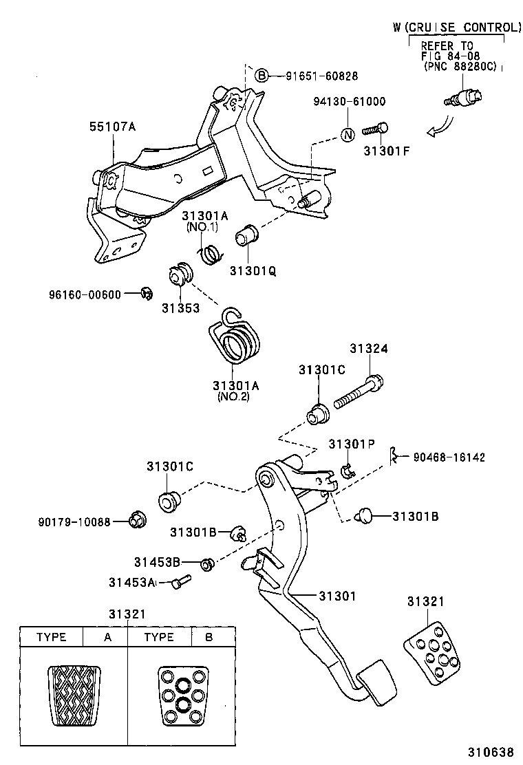 31301-20500 PEDAL SUB-ASSY, CLUTCH product image