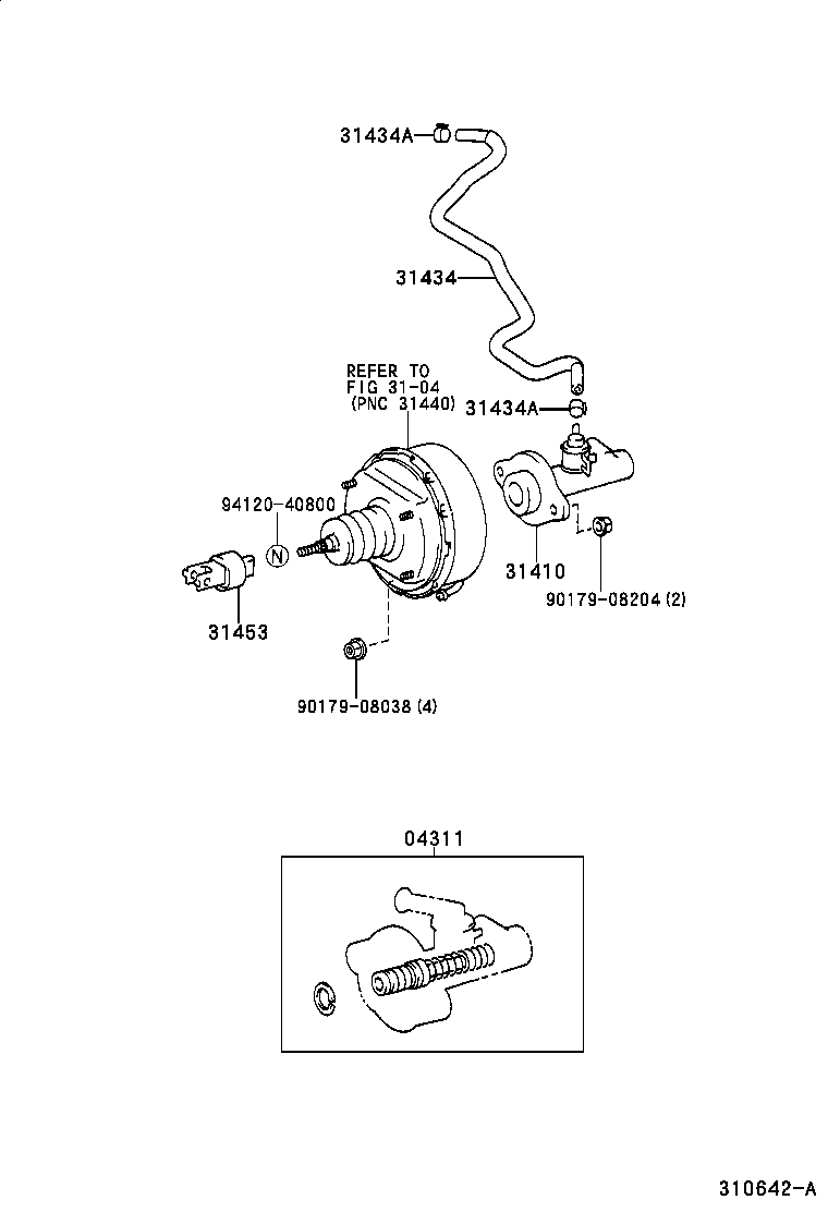 31401-36102 CYLINDER ASSY, CLUTCH MASTER product image