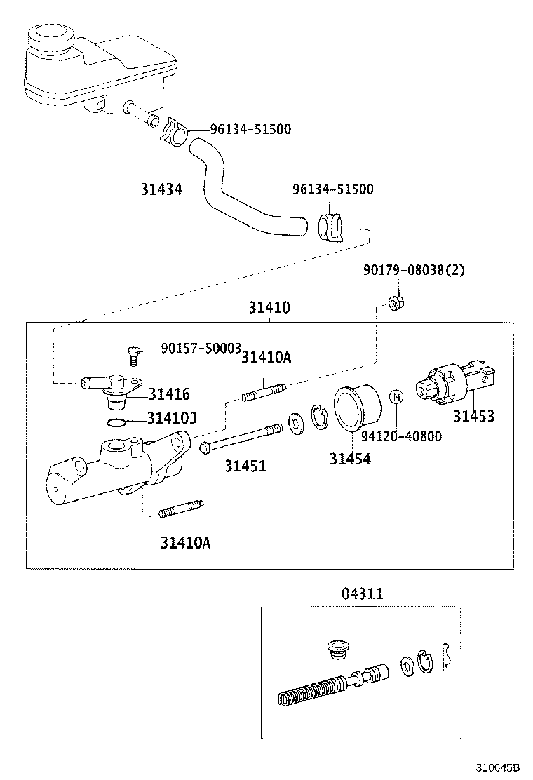 31434-20020 TUBE, CLUTCH RESERVOIR product image