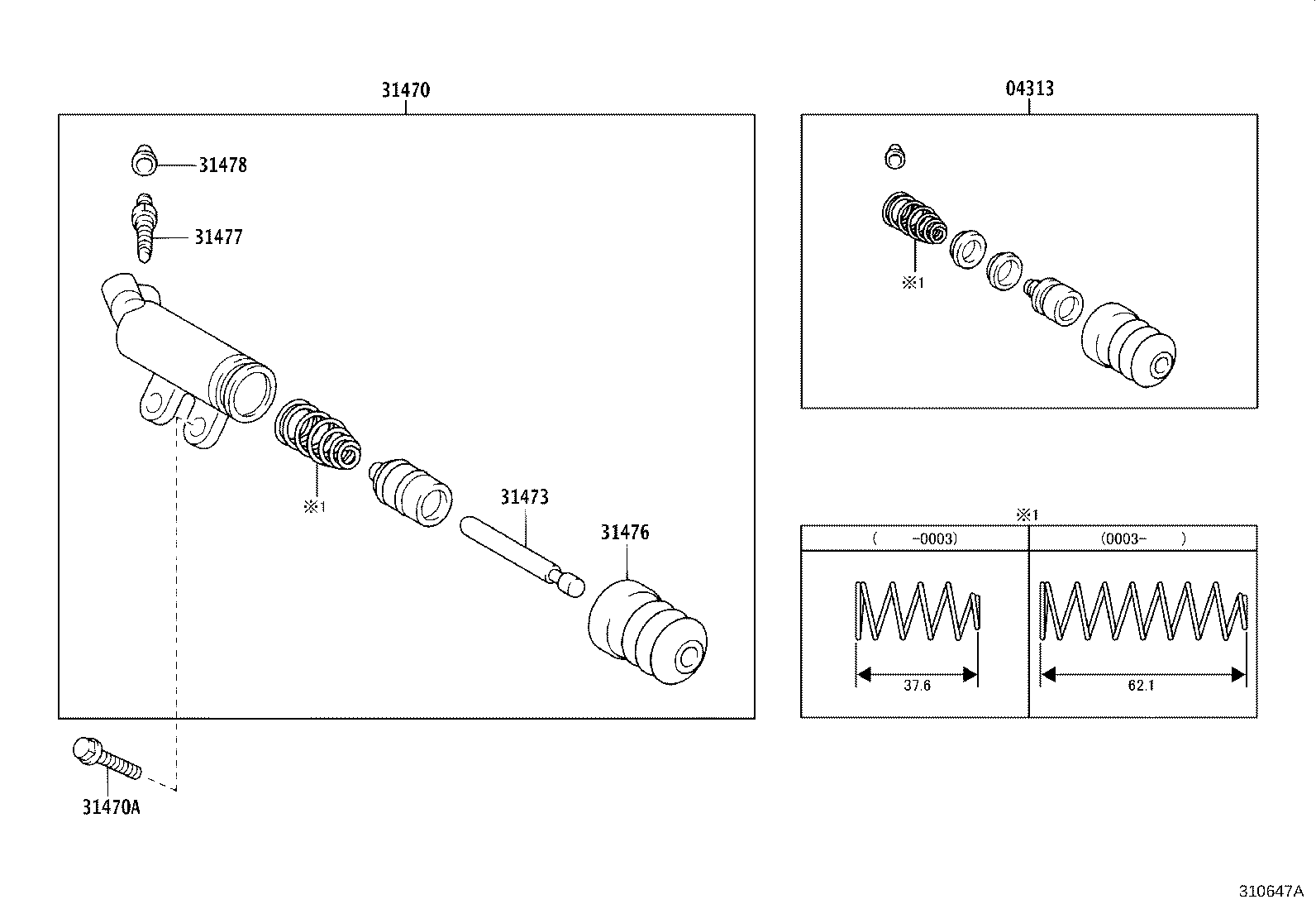 Toyota 31470-20231 CYLINDER ASSY, CLUTCH RELEASE