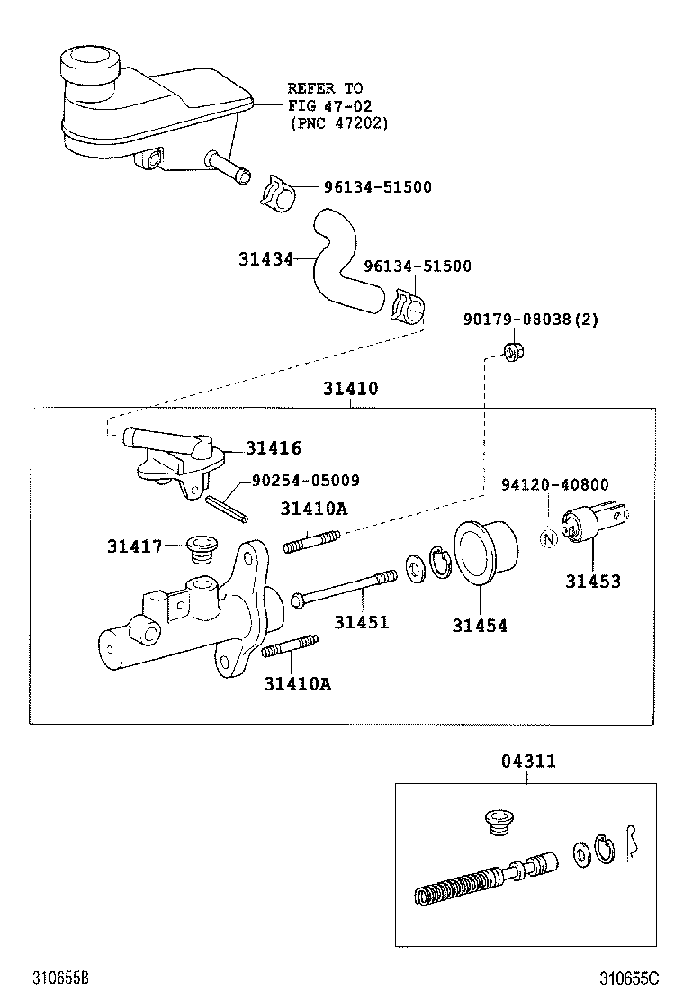 31434-52020 TUBE, CLUTCH RESERVOIR product image