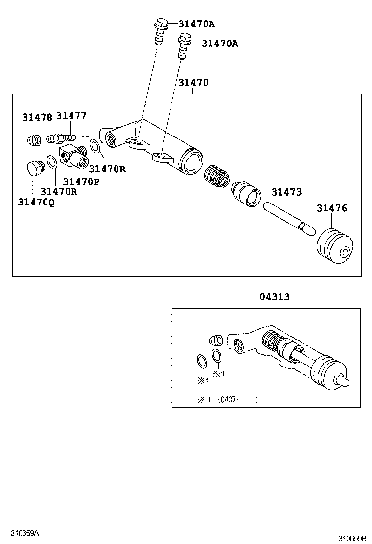04313-35060 CYLINDER KIT, CLUTCH RELEASE product image