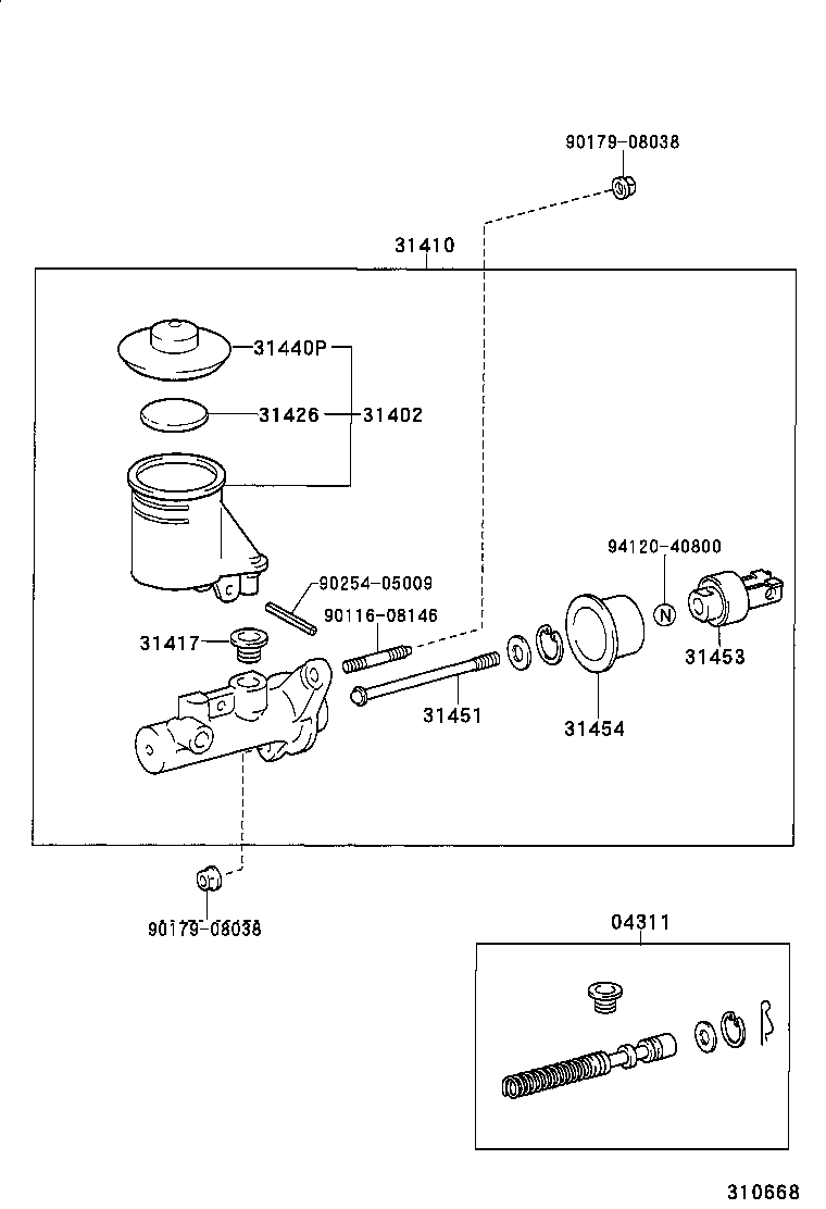 31451-24030 ROD, CLUTCH MASTER CYLINDER PUSH product image