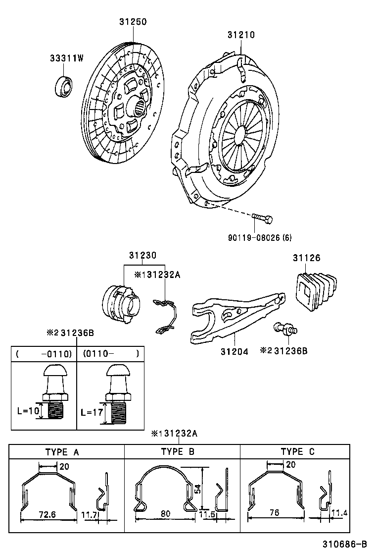 31250-0B080 DISC ASSY, CLUTCH product image