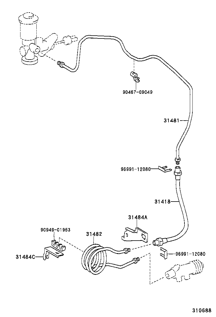 31301-0B050 PEDAL SUB-ASSY, CLUTCH product image