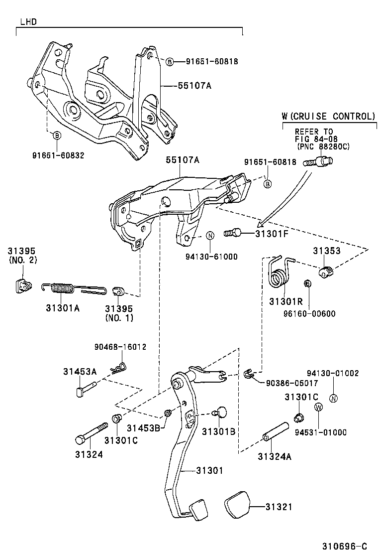 31301-28150 PEDAL SUB-ASSY, CLUTCH product image