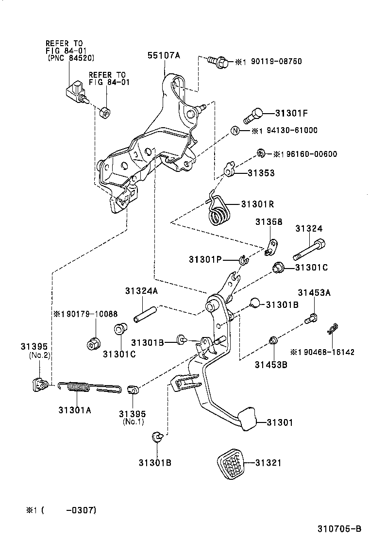 31301-42040 PEDAL SUB-ASSY, CLUTCH product image