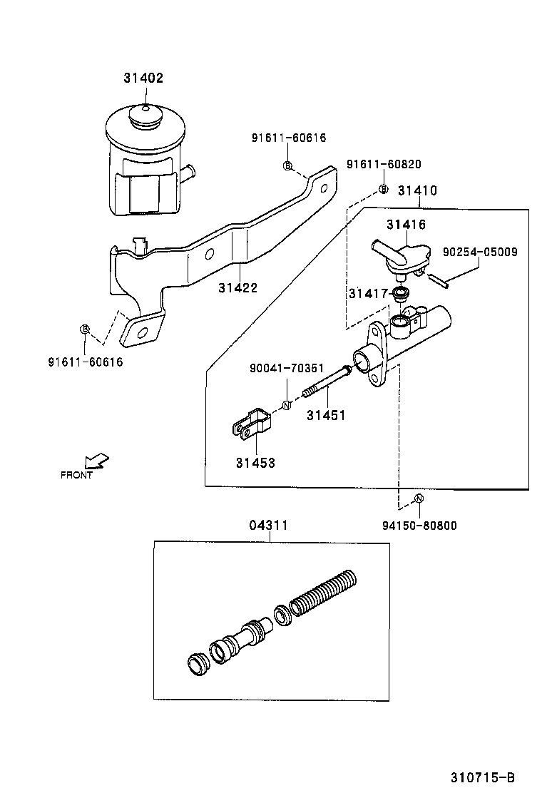 31402-87401 RESERVOIR SUB-ASSY, CLUTCH MASTER CYLINDER product image