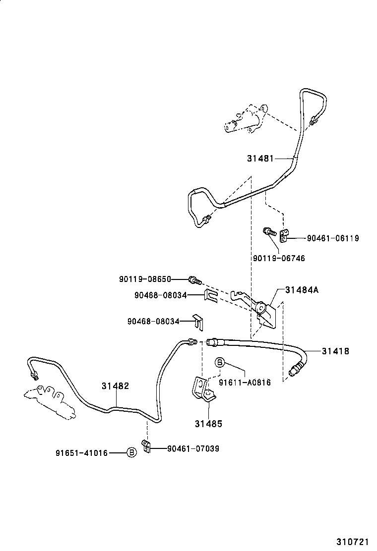 31301-05021 PEDAL SUB-ASSY, CLUTCH product image
