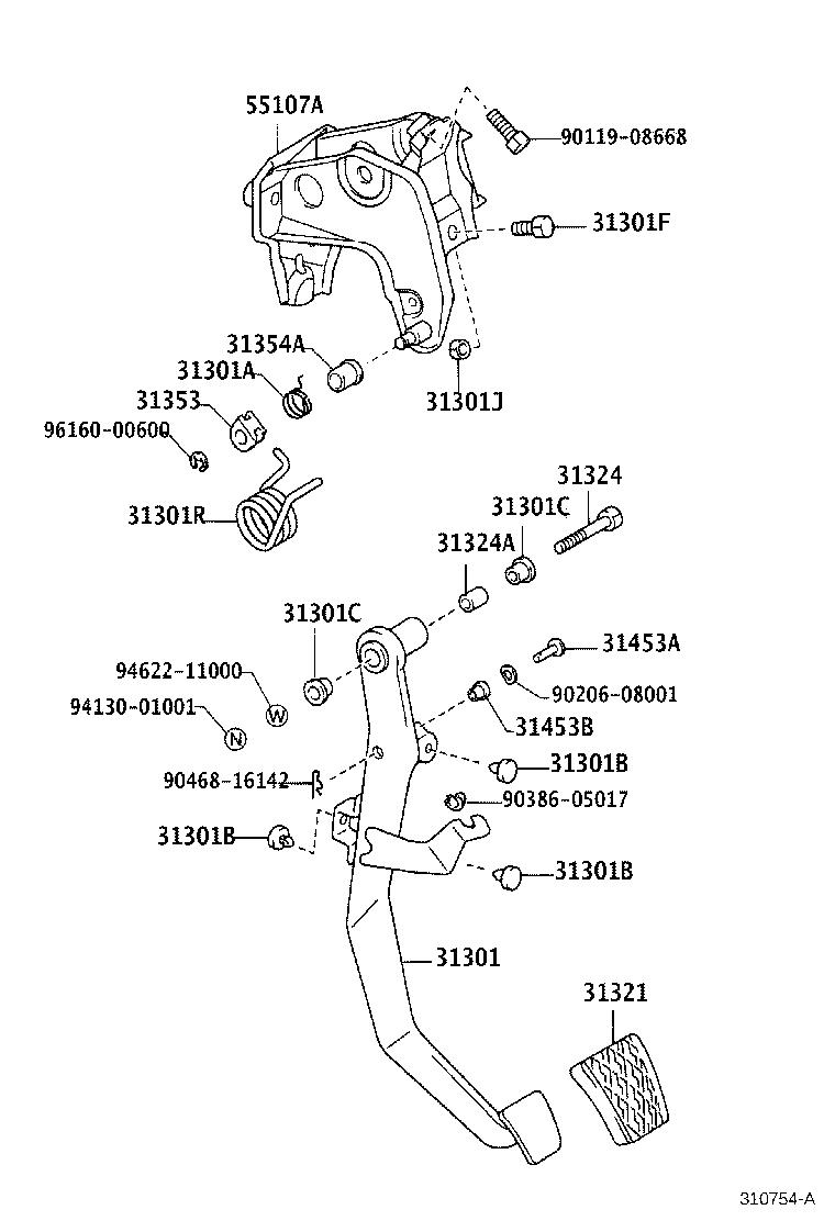 31484-22181 BRACKET, FLEXIBLE HOSE(FOR CLUTCH) product image