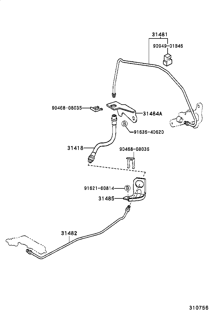 31301-52010 PEDAL SUB-ASSY, CLUTCH product image