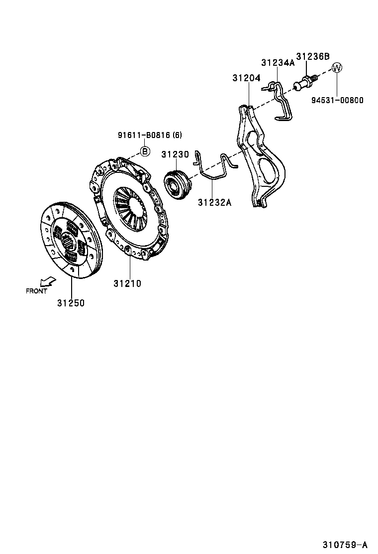 31236-87501 SUPPORT, RELEASE FORK product image