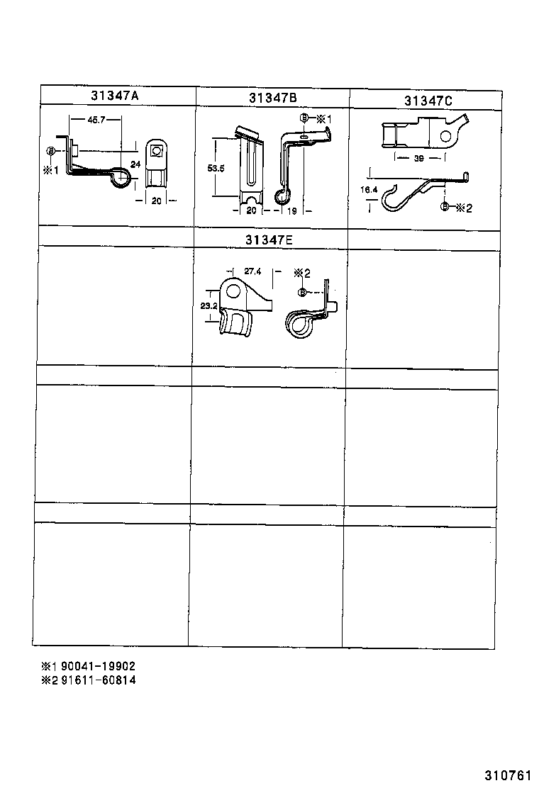 31347-97501 CLAMP, CLUTCH CABLE, NO.1 product image