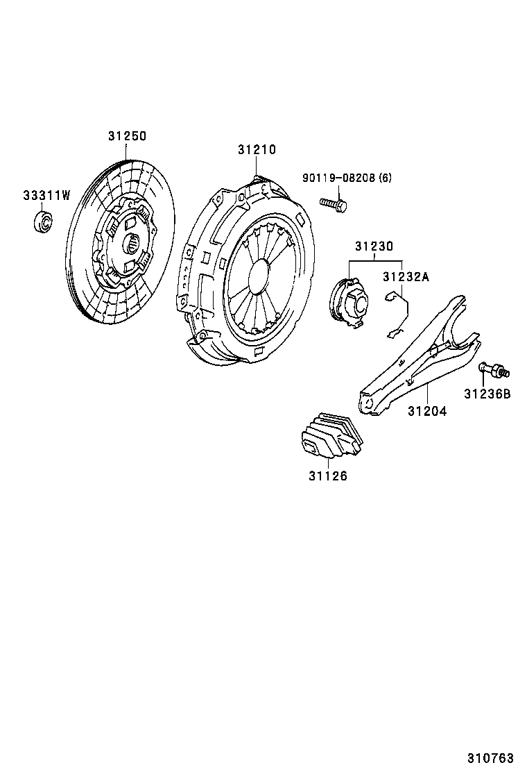 31126-36070 BOOT, CLUTCH RELEASE FORK product image