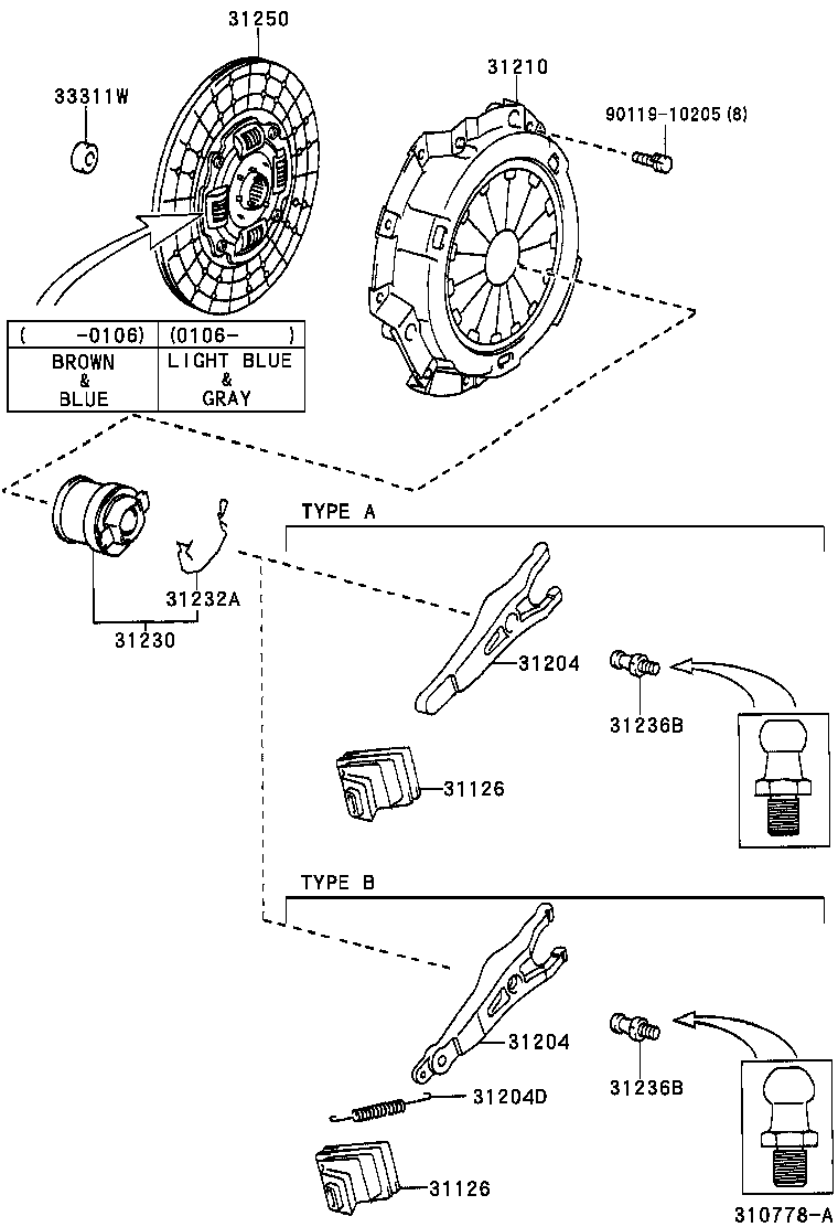 31204-37021 FORK SUB-ASSY, CLUTCH RELEASE product image
