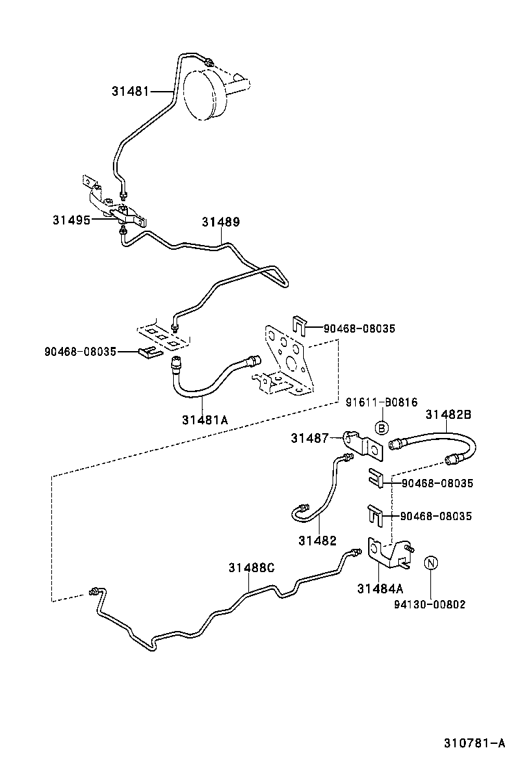 31301-37190 PEDAL SUB-ASSY, CLUTCH product image