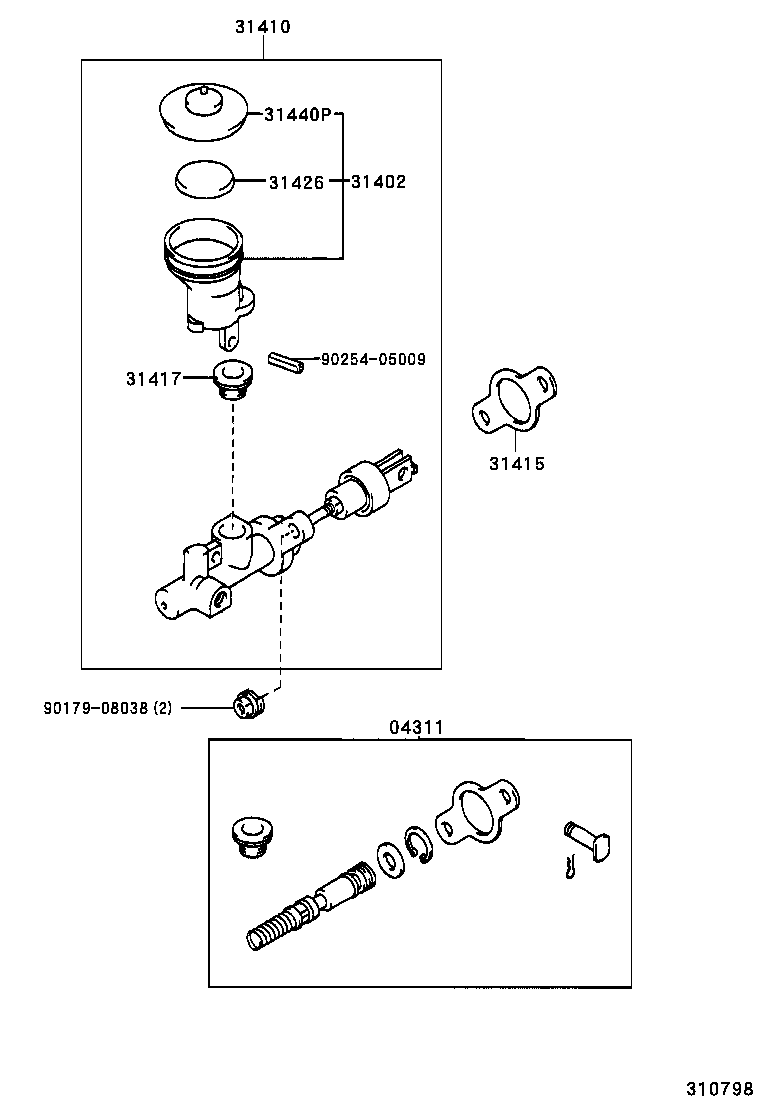 31402-35100 RESERVOIR SUB-ASSY, CLUTCH MASTER CYLINDER product image