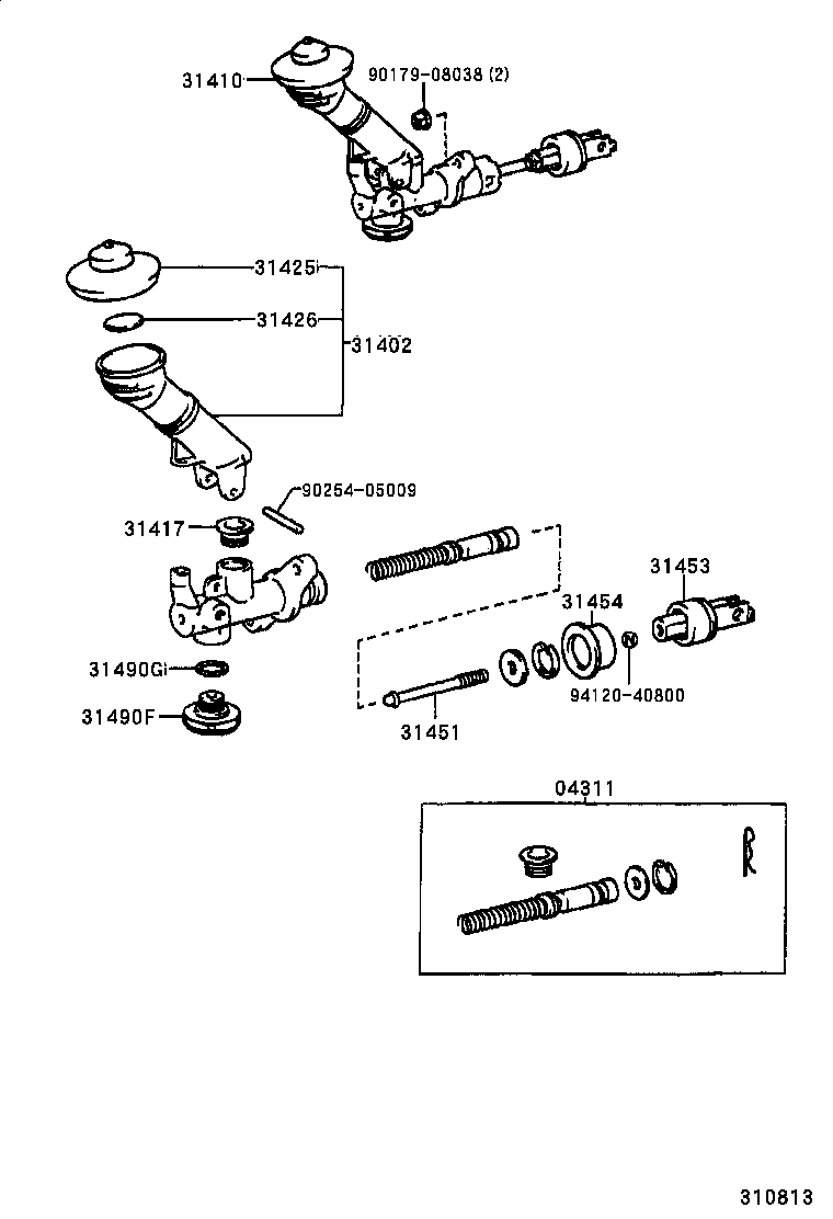 31404-22020 CLEVIS, CLUTCH MASTER CYLINDER PUSH ROD product image