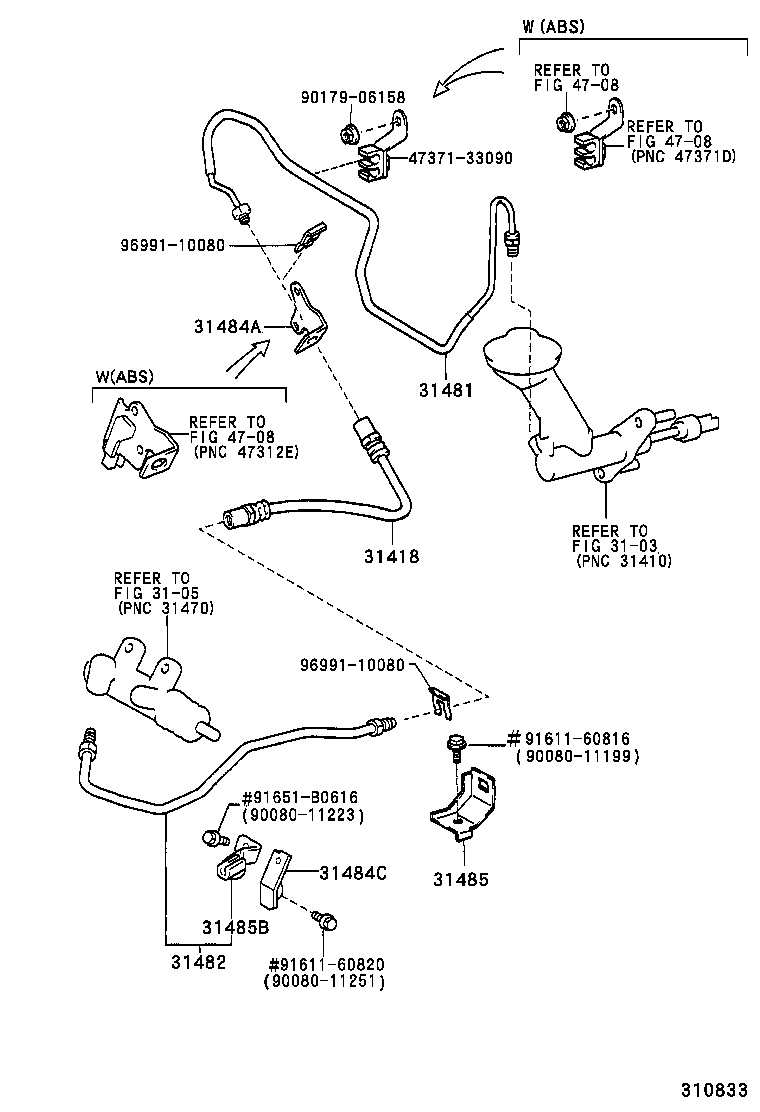 31483-06020 TUBE, ACCUMULATOR TO FLEXIBLE HOSE product image