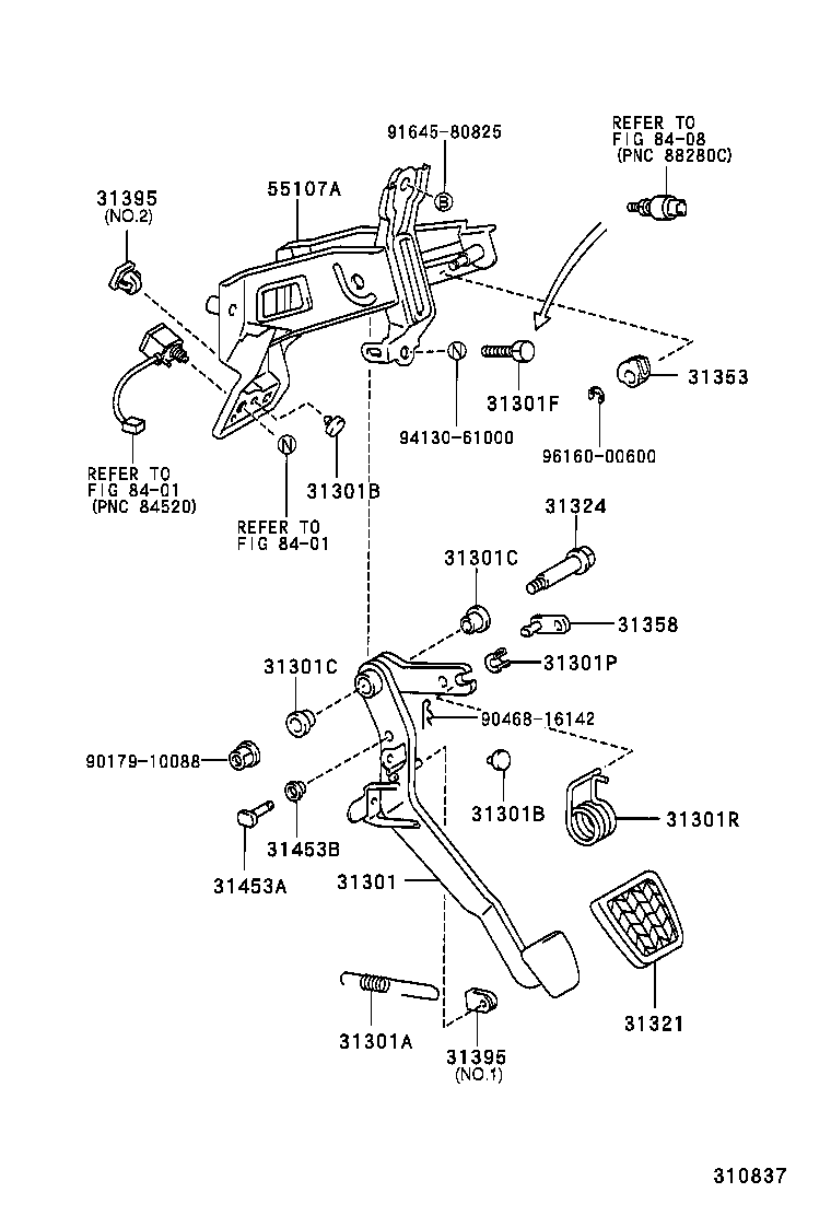 31301-33040 PEDAL SUB-ASSY, CLUTCH product image