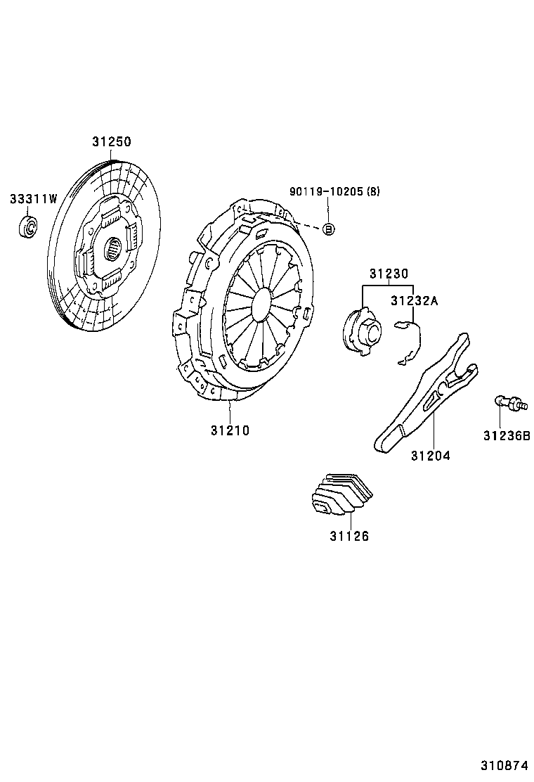 31126-60090 BOOT, CLUTCH RELEASE FORK product image
