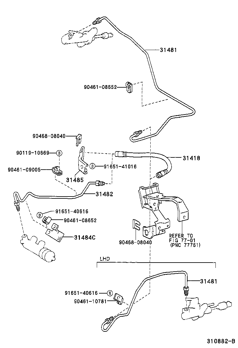 31301-13010 PEDAL SUB-ASSY, CLUTCH product image