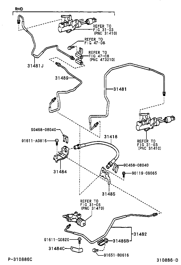 31301-33040 PEDAL SUB-ASSY, CLUTCH product image