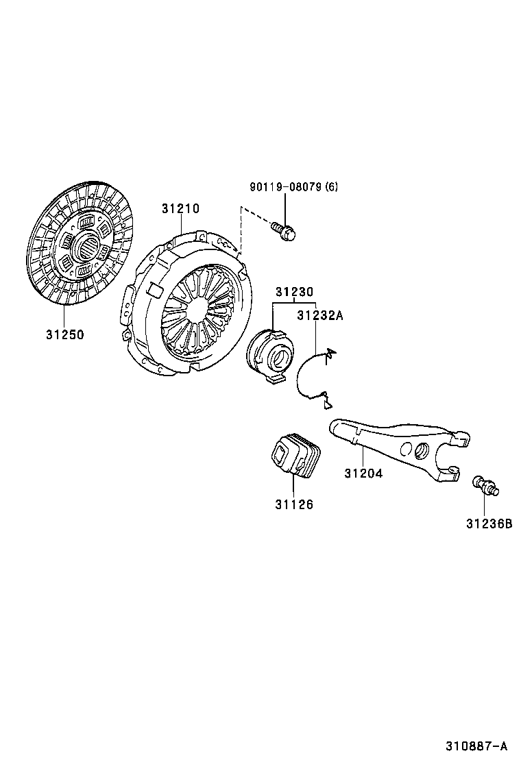 31210-52051 COVER ASSY, CLUTCH product image