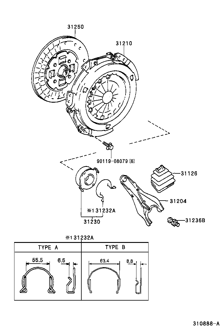 31210-52051 COVER ASSY, CLUTCH product image
