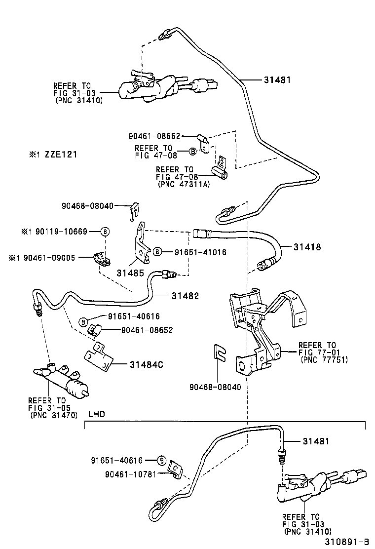 31301-05070 PEDAL SUB-ASSY, CLUTCH product image