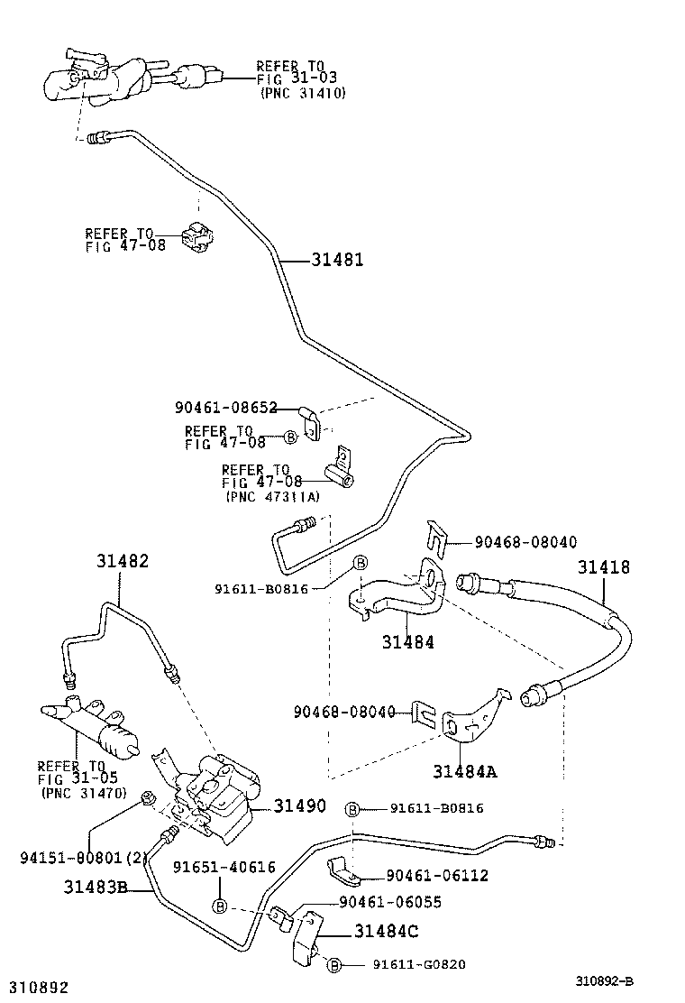31301-05070 PEDAL SUB-ASSY, CLUTCH product image