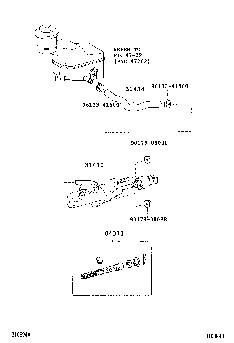 31434-12010 TUBE, CLUTCH RESERVOIR product image