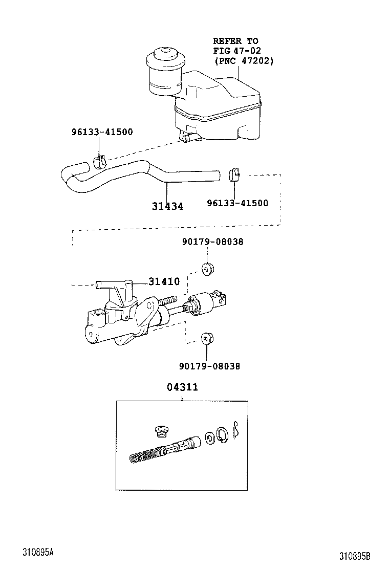 31434-12010 TUBE, CLUTCH RESERVOIR product image