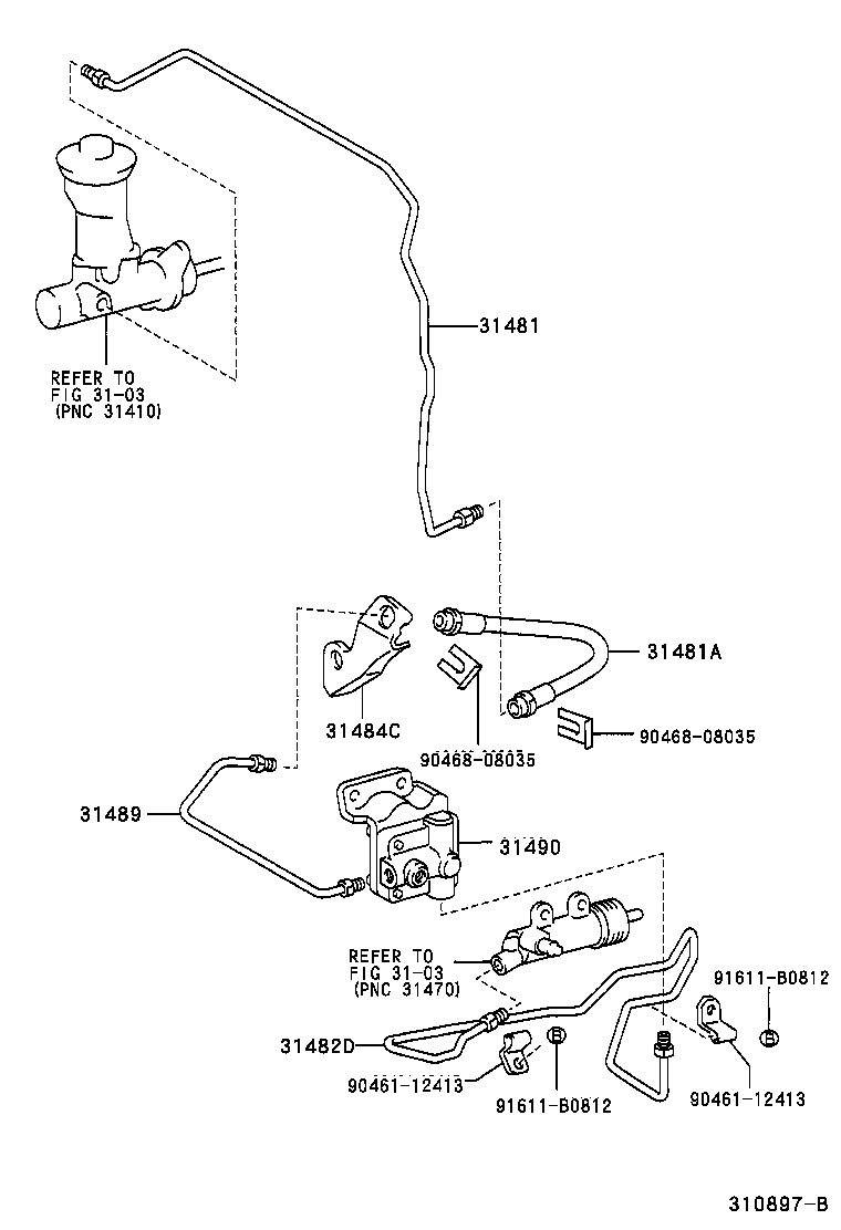 31484-35360 BRACKET, CLUTCH TUBE, NO.1 product image