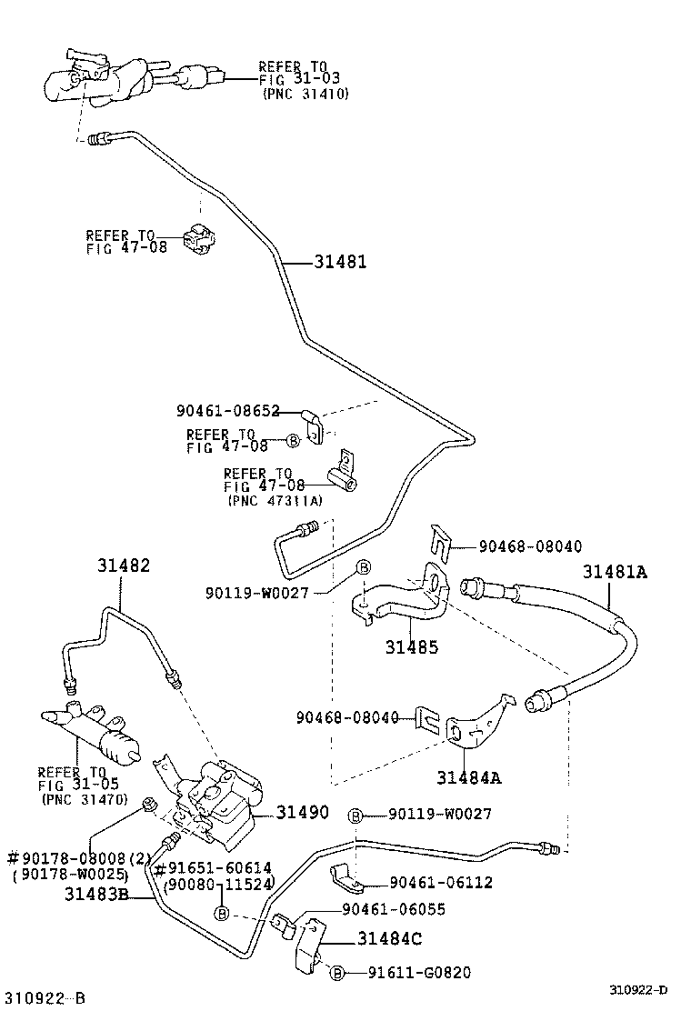 31301-02080 PEDAL SUB-ASSY, CLUTCH product image