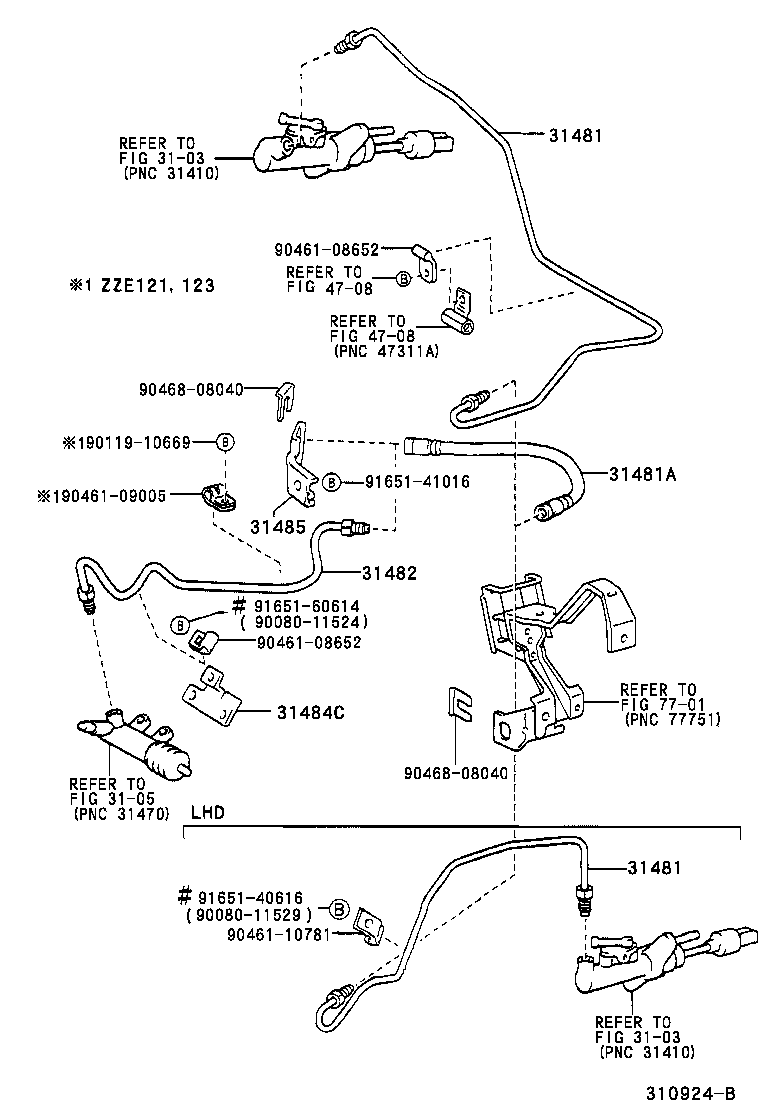 31301-02080 PEDAL SUB-ASSY, CLUTCH product image