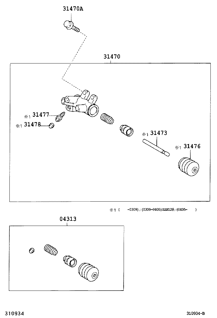 31470-32023 CYLINDER ASSY, CLUTCH RELEASE product image