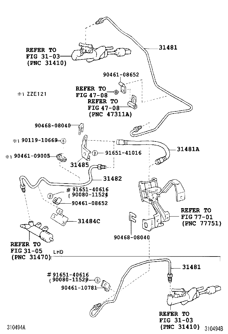 31301-02110 PEDAL SUB-ASSY, CLUTCH product image