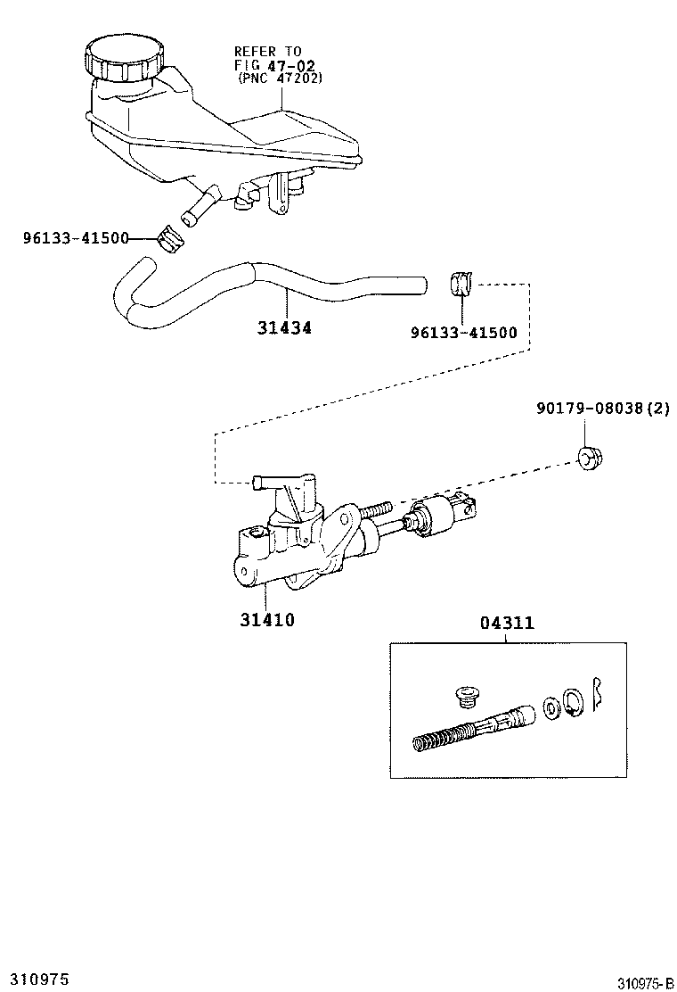 31434-02020 TUBE, CLUTCH RESERVOIR product image